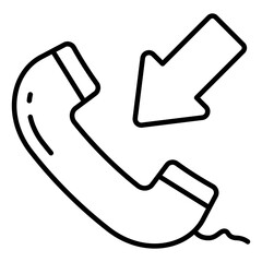 Wall Mural - a colored design icon of incoming call