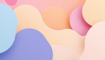 Wall Mural - abstract pastel shapes, memphis style background, isolated, forms