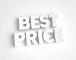 © ArtArftnnsa - White 3D text graphic displaying the words 'Best Price'.