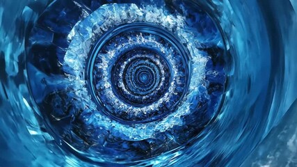 Wall Mural - vibrant blue galaxy panorama revealing the depths of cosmic space, blue bright galaxy panorama, abst