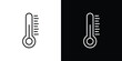 © Bell - Thermometer icon linear icon. Line with editable stroke