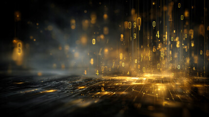 Wall Mural - abgstract digital background with numbers and code