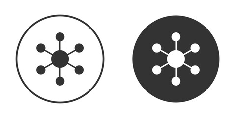Hub icon vector solid icon style illustration. EPS 10 file
