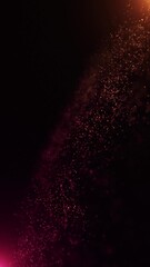 Wall Mural - warm glowing particle wave background with sparkling bokeh lights and shiny particles in fluid motio