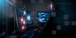 © Zohara - A computer user works on a system with glowing security locks, highlighting cybersecurity and data protection