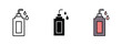 © Tysam - set of pixel perfect colored face cleanser icon , 1 Silhouette, 1 Unexpanded, Bottle or foam used for face cleansing.