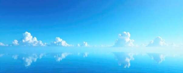 Wall Mural - A breathtakingly clear blue sky, unblemished and vast, stretches to the horizon Perfect for backgrounds or illustrating concepts of serenity, freedom, and openness , clear, day