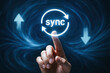 © tonstock - Sync and synchronization enable smooth data transfer and connection through technology interfaces