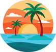 © shiben - tropical beach with palm trees