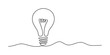 © Lutfunnaher - Continuous one line drawing of electric light bulb vector black set silhouette