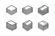© MST - paper stack icon line art vector illustration