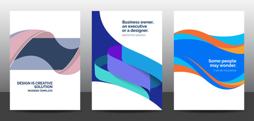 Wall Mural - Template vector design set for Brochure, AnnualReport, Corporate Presentation, Portfolio, Flyer, layout modern, posters collection Eps10	