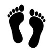 © Niranjan - foot prints on white background