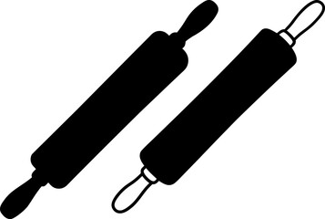 Black rolling pin vector, rolling pin art, rolling pin vector art design, Vector of rolling pin art, rolling pin isolated