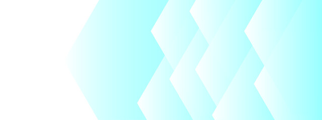 Wall Mural - abstract minimalist digital background with soft overlapping cyan hexagonal shapes fading into a cle