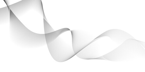 Wall Mural - abstract grey wavy lines digital frequency track equalizer background. curved wave smooth stripe sea
