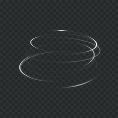 Wall Mural - luminous spiral light twirl with shiny wave motion, white glowing particles. glitter silver neon cir