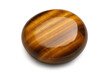 © PNG Kingdom  - Polished tiger eye gemstone cabochon on a transparent background, exhibiting its chatoyant, silky luster