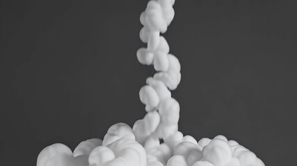 Wall Mural - High quality 4K UHD footage featuring a soft column of white vapor or smoke rising steadily into the air gently dispersing into a seamless fade perfect for use in simulating chimneys geysers