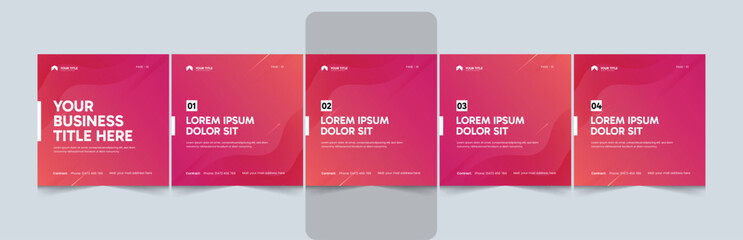 Creative carousel template for social media post. Modern Editable Business Carousel Template for LinkedIn & Instagram.