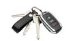 © SteffCunha - A close up shot of a car key and other keys attached to a keyring with a black leather strap