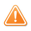 © KoteClips - Orange triangle warning sign with exclamation mark indicating hazard or alert, attention symbol, caution design