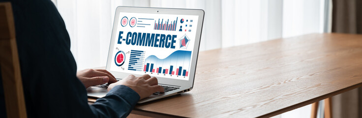 Wall Mural - e-commerce data software provide modish dashboard for sale analysis to the online retail business