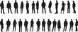 © grapxitbd - Diverse human figures standing in various poses people silhouettes