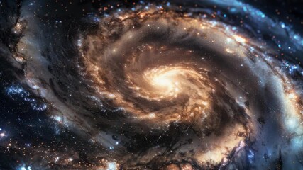 Wall Mural - a stunning image of a spiral galaxy against a dark, star-filled sky