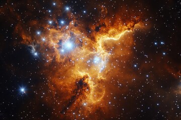 Wall Mural - Stunning galaxy simulation showcasing luminous stars and vibrant nebulae in a cosmic expanse, Space Galaxy with Stars and Nebulae simulation