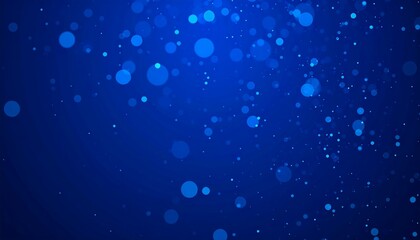 Abstract blue bokeh particles