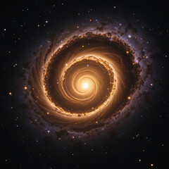Wall Mural - a stunning galaxy with swirling arms showcases a bright core surrounded by numerous stars, indicatin