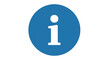 © Lens Legacy - Information sign vector graphic, blue and white info icon for web and print design