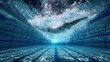 © Fali - Underwater swimmer in a competitive pool