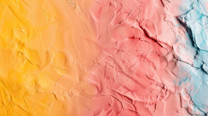 Wall Mural - bright pastel gradient background with soft blending of yellow, pink, and blue colors creates warm a