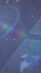 Wall Mural - holographic animation with glowing light effects in futuristic digital interface