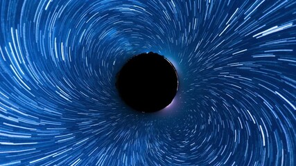 Wall Mural - star trails of 360 degrees vr 360 tiny planet effect astrophotography night sky time lapse