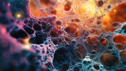 Wall Mural - abstract colorful background with organic shapes and textures, perfect for science or technology the