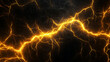 © Aamir - A dramatic image of powerful, glowing yellow lightning bolts on a dark background. This is perfect for concepts of energy, power, or storms
