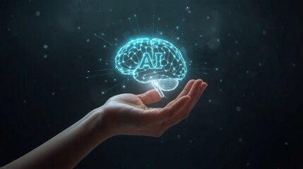AI, Artificial Intelligence, Machine Learning, Brain, Technology, Future, Innovation, Digital, Network, Hand, Cyber, Global, Data, Science, Intelligence, Mind, Concept, Business, Modern, Connection