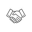 © Shakhaot - Business handshake icon representing agreement and partnership isolated on white background