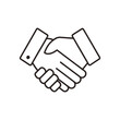 © Shakhaot - Business handshake icon symbolizing agreement and partnership isolated on white background