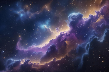 Wall Mural - Luminous Interstellar Gas and Dust Cloud in the Cosmos