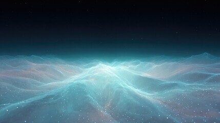 Wall Mural - drone-overhead of translucent waves of invisibility