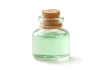 Wall Mural - magic potion bottle filled with swirling green liquid sealed with cork and small tag