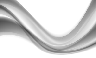 Wall Mural - abstract grey wave curve on white luxury background vector