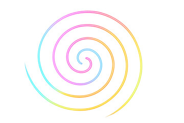 Wall Mural - glowing neon spiral forming a mesmerizing circular design, ideal for projects needing a touch of vib