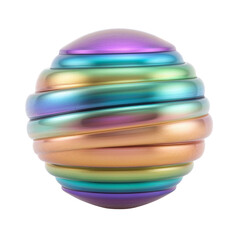 Wall Mural - iridescent spherical form with layered textures creating a captivating visual effect