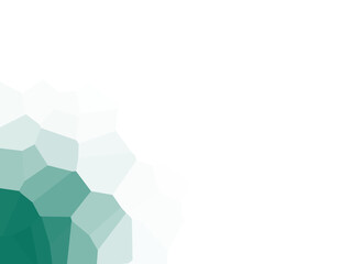 Wall Mural - abstract polygonal shape in shades of teal and green on a black background