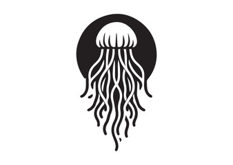 Jellyfish Silhouette Vector Illustration